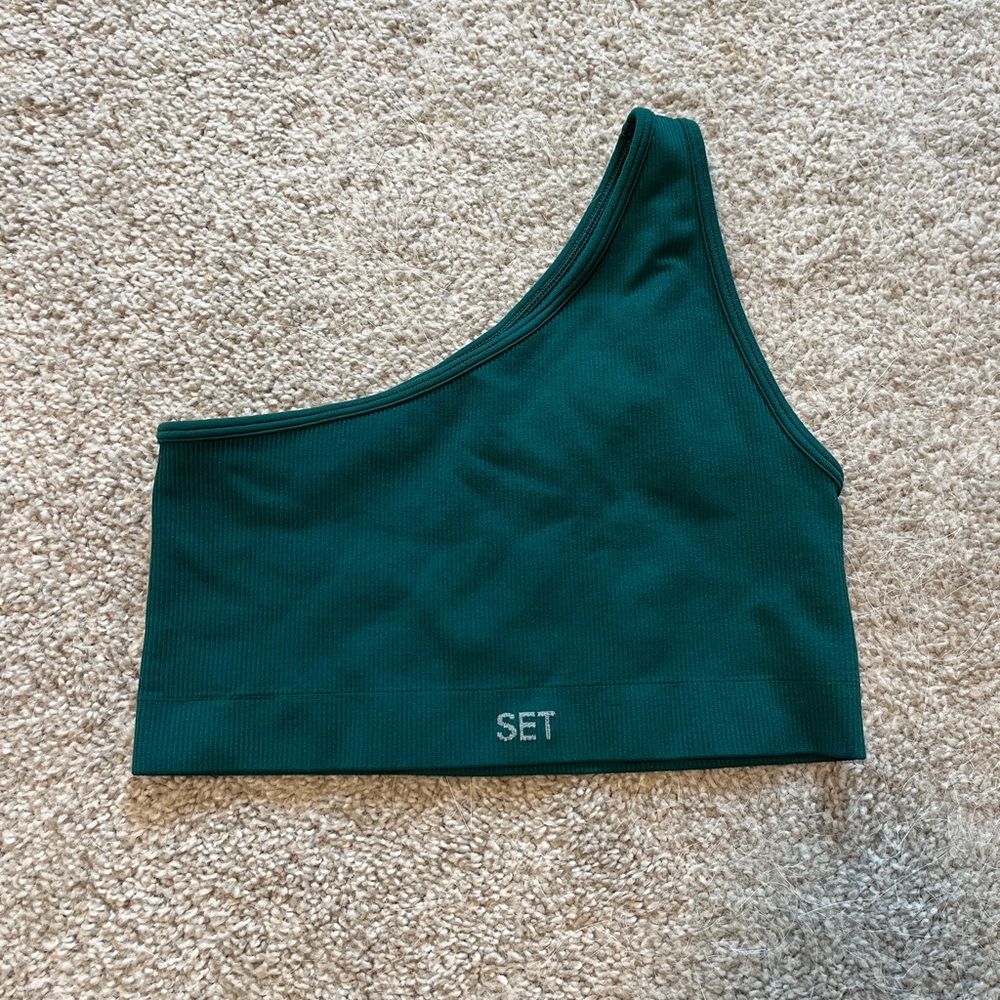 SET Active ribbed one shoulder bra - Mojito